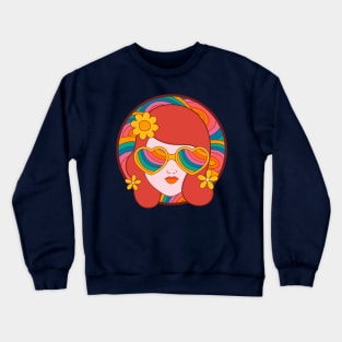 Psychedelic Red Head Crewneck Sweatshirt